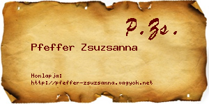 Pfeffer Zsuzsanna névjegykártya