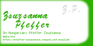 zsuzsanna pfeffer business card